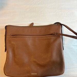 Fossil Tan Leather Shoulder Bag